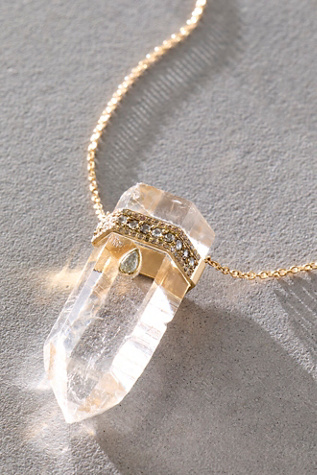 Celine D'Aoust Rough Pencil Quartz Necklace