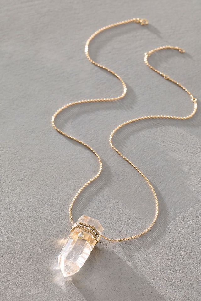 Celine D'Aoust Rough Pencil Quartz Necklace #2