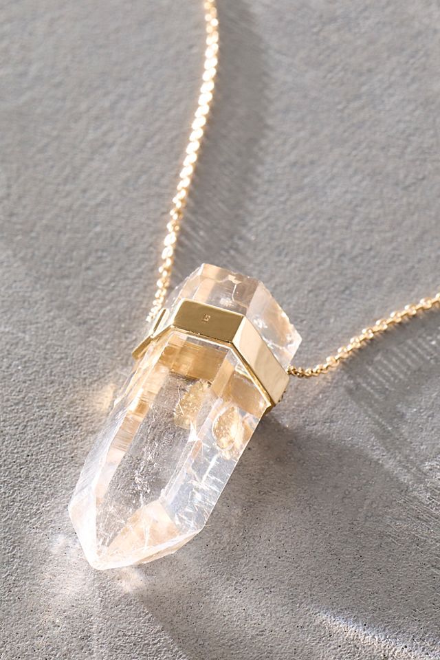 Celine D'Aoust Rough Pencil Quartz Necklace #3