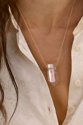 Celine D'Aoust Rough Pencil Quartz Necklace
