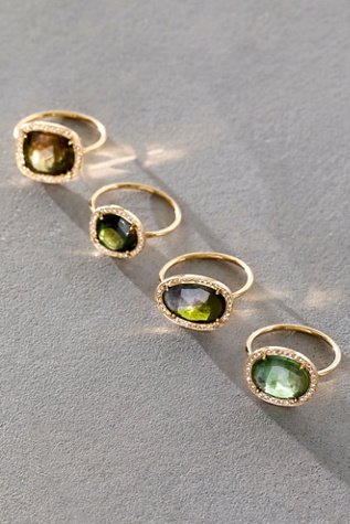 Женское кольцо Celine D'Aoust Green Watermelon Tourmaline, цвет: Золотой — фото 3