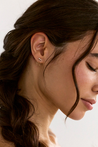 Celine D'Aoust Diamond Triple Chain Earrings