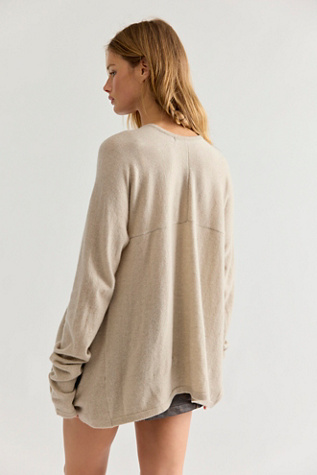 Женский свитер Nicholas K Ciska Cashmere, цвет: Овсяный меланжевый — фото 2