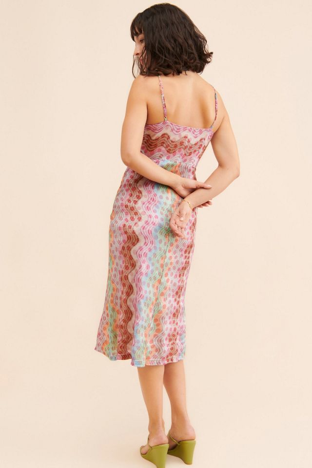 Anna Sui Swirly Rainbow Knit Dress #1