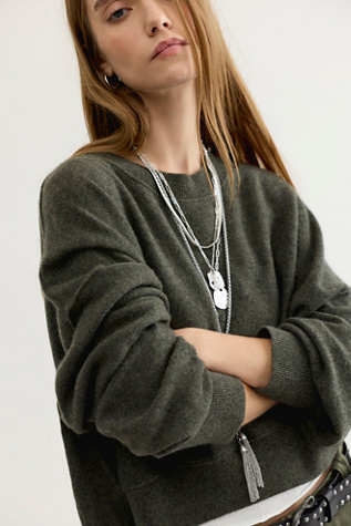 Женский свитер Free People Solstice Cashmere Pullover, цвет: Alga — фото 4