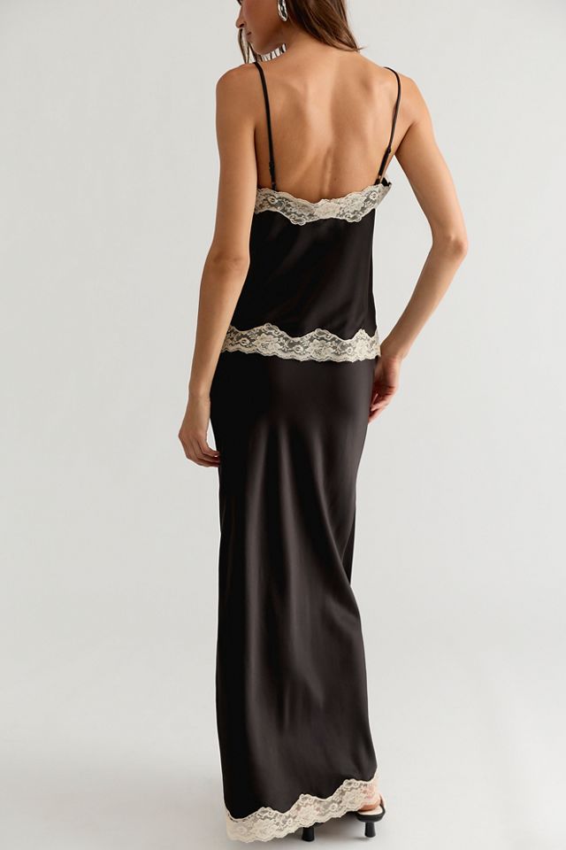 Anna Sui Lingerie Satin Maxi Skirt Set #1
