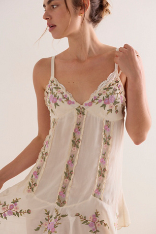 Camila Coast Embroidered Mini Slip Dress | Free People