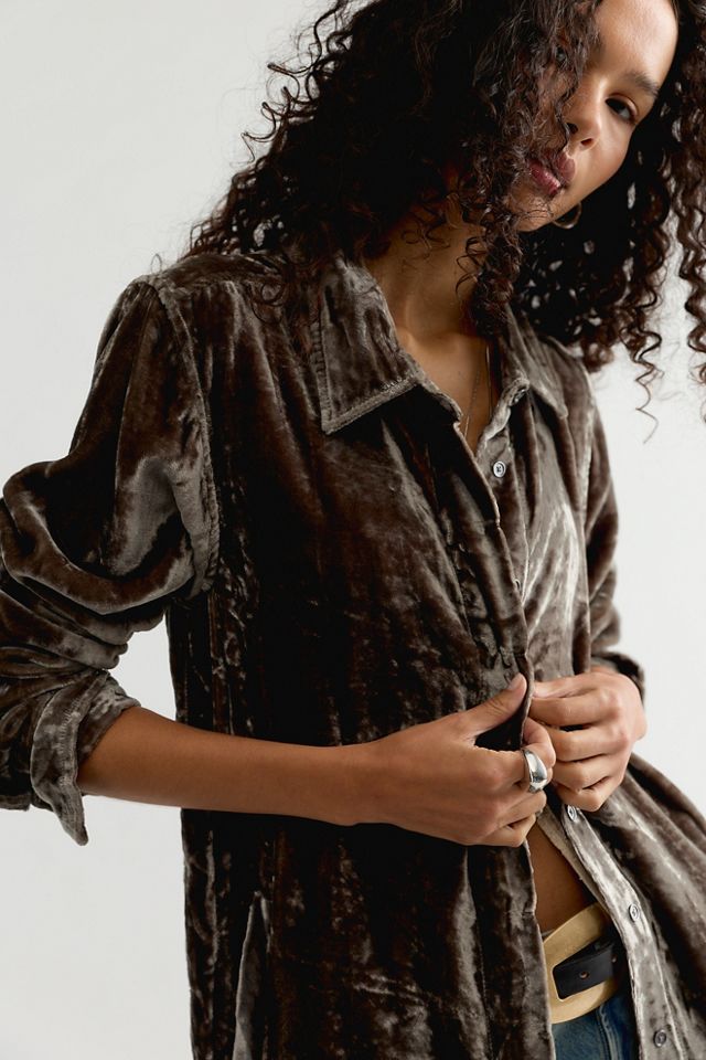Nicholas K Sylas Velvet Button Down Shirt #2