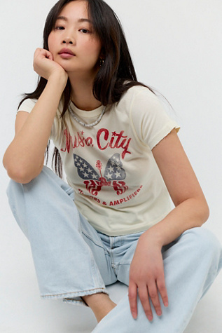 T-shirt vintage papillon Music City Daydreamer