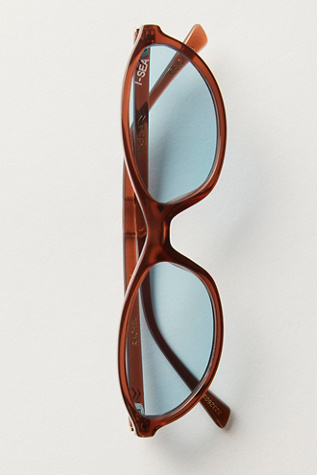 Rachel Round Polo Sunglasses by Free People in Brown