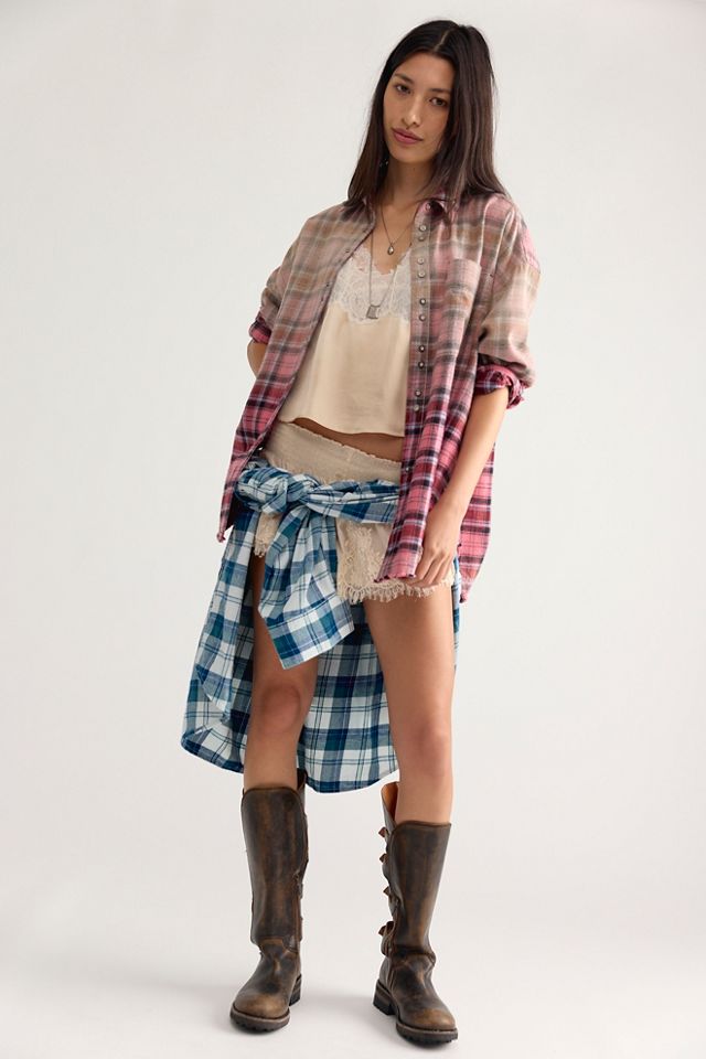 We The Free Lexi Plaid Button Down #6