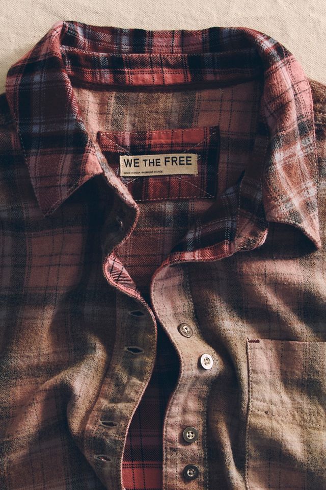 We The Free Lexi Plaid Button Down #8