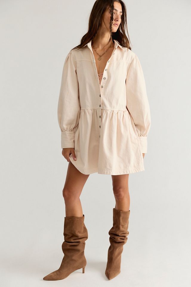 Marris Collared Denim Mini Dress #6