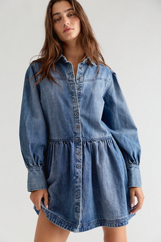 Marris Collared Denim Mini Dress