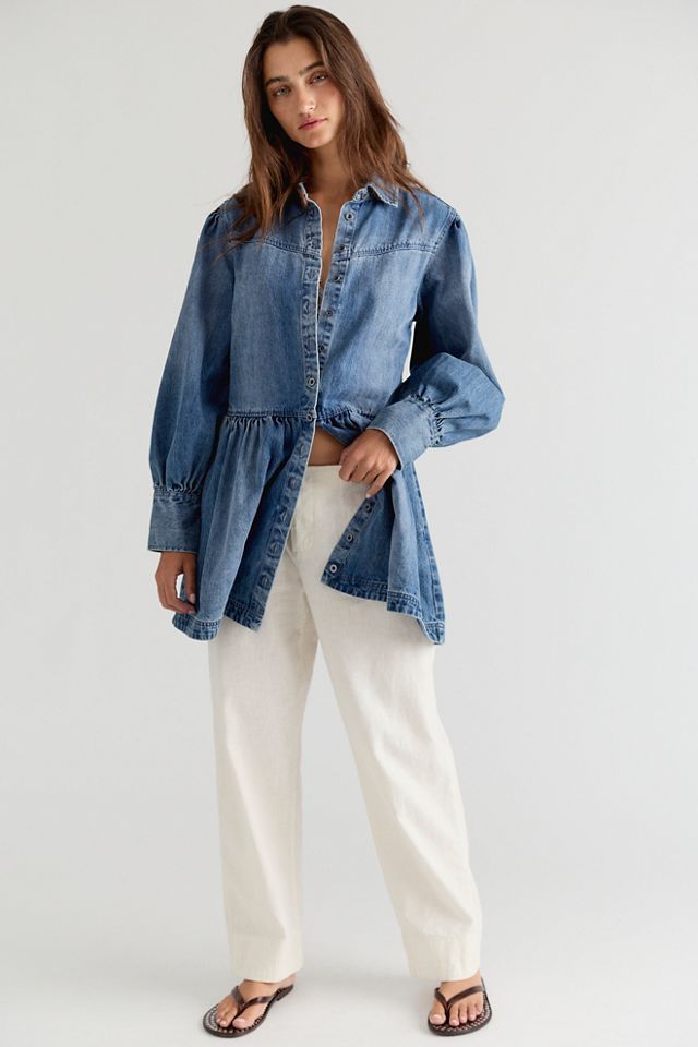 Marris Collared Denim Mini Dress #3