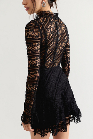 Женское платье Free People Woodland Whispers Mini, цвет: Чёрный — фото 2