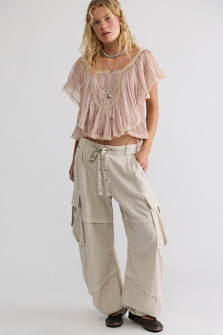Женский топ Free People Clara Printed Top, цвет: Сливочный комбинированный — фото 3