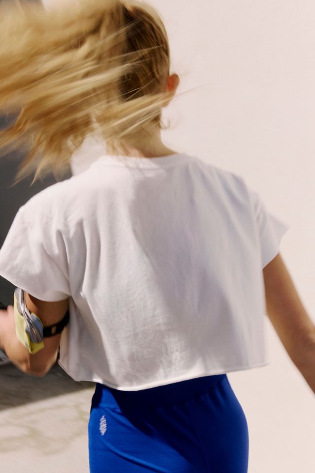 Hot Shot Embroidered Graphic Cropped Tee #2