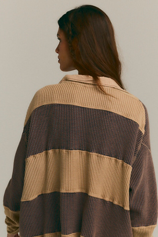 Женский топ FP One Blake Rugby Thermal, цвет: Нейтральный комбинированный — фото 2