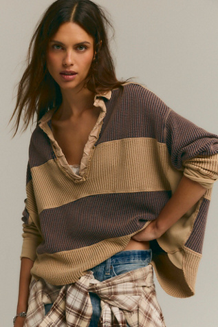 Женский топ FP One Blake Rugby Thermal, цвет: Нейтральный комбинированный