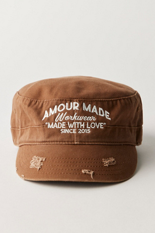Amour Inc Workwear Cadet Cap by Free People in Brown