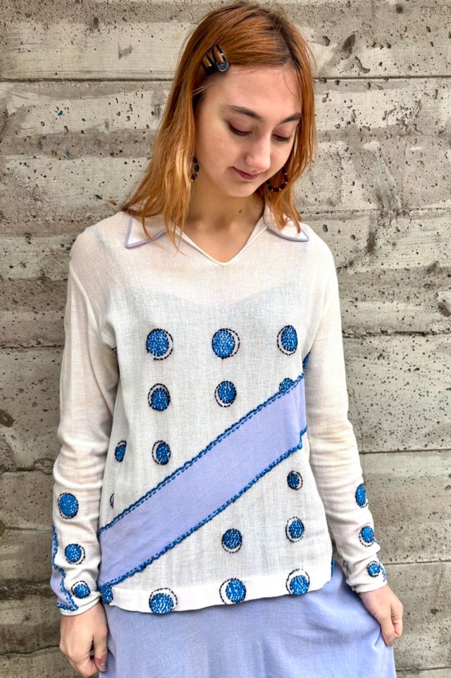 1920’s Periwinkle Embroidered Dress Selected by Nomad Vintage #2