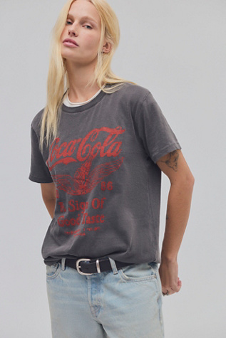 Sign Of Good Coca-Cola Tee by Junk Food Clothing at Free People in Black, Size: S
