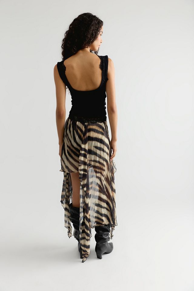 ESTHE Printed Assymetrical Midi Skirt #1
