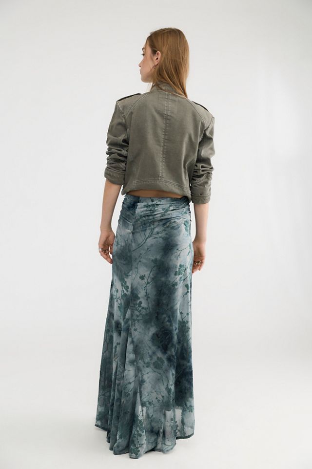 T.W.I.N. Burnout Mesh Ruched Skirt #1