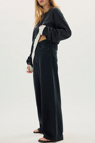 Levi's Cinch Wide-Leg Jeans at Free People in Dark Wash, Size: 27
