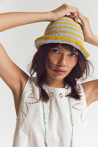Striped Crochet Sailor Hat