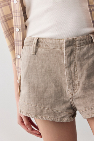 Женские шорты We The Free West Side Denim Micro Chino, цвет: Lunar Rock — фото 4