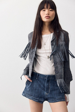 We The Free West Side Denim Micro Chino Shorts