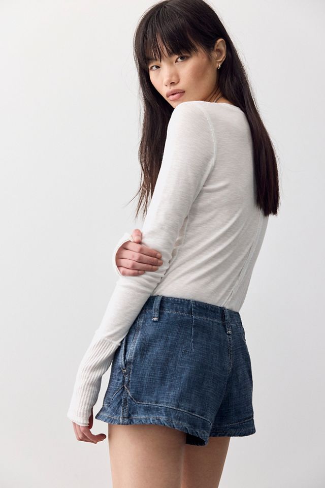 We The Free West Side Denim Micro Chino Shorts #1