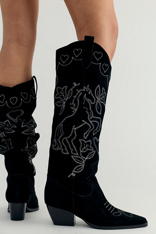 For Love & Lemons Winnie Western Boots at Free People in Black, Size: EU 37
