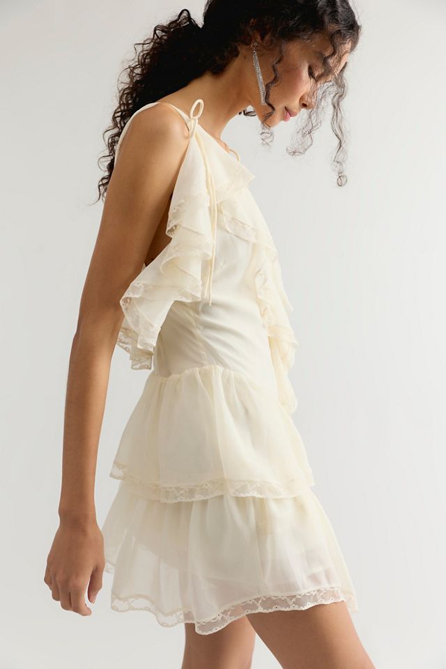 For Love & Lemons Layla Asymmetric Ruffle Mini Dress #1