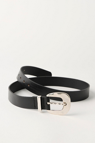 Женский ремень Free People Chapman Leather Belt, цвет: Чёрный — фото 4