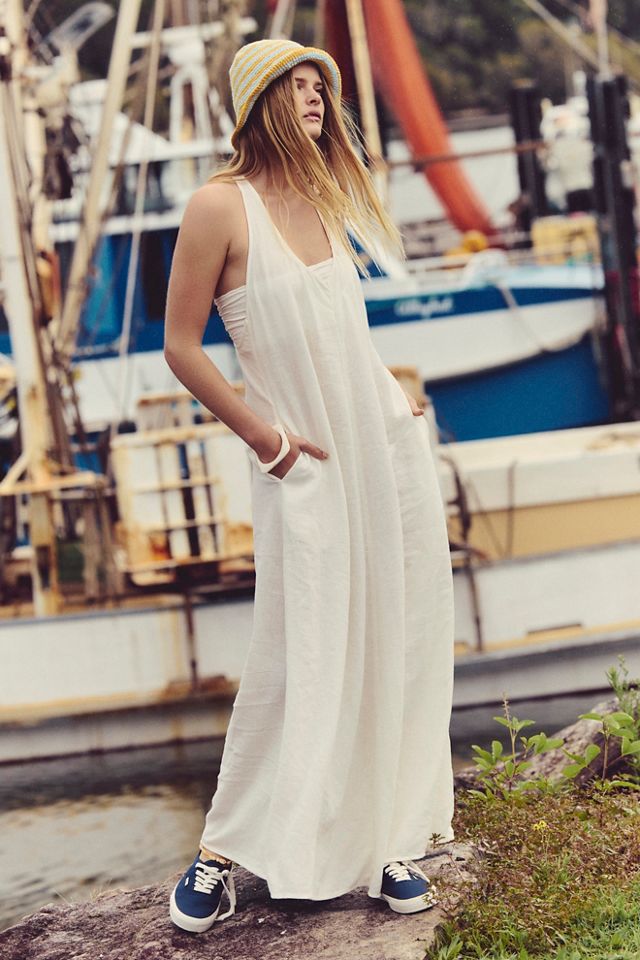 Sandshell Linen Easy Does It Maxi Dress #3