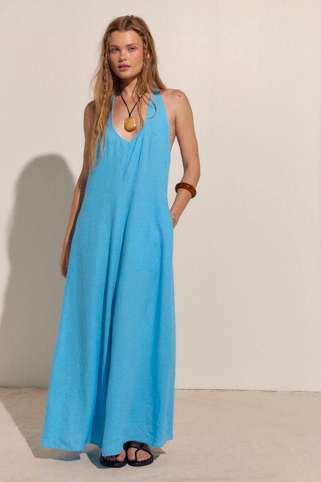 Sandshell Linen Easy Does It Maxi Dress #3