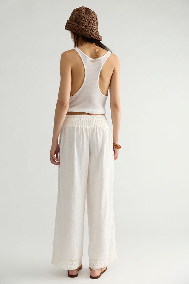 Seaside Cotton-Linen Lace Pants #4