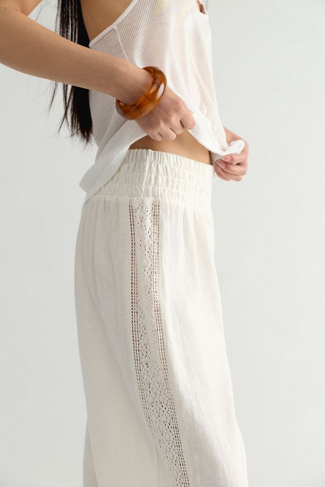 Seaside Cotton-Linen Lace Pants #6
