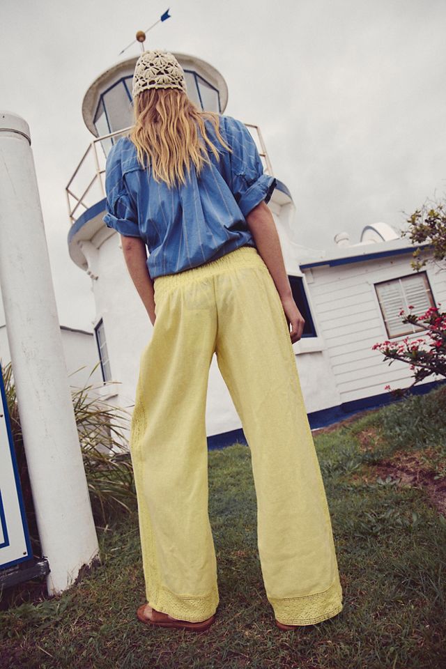 Seaside Cotton-Linen Lace Pants #1