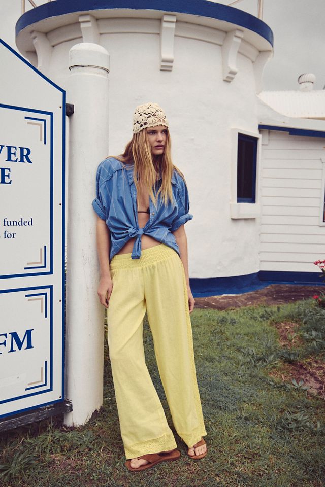 Seaside Cotton-Linen Lace Pants #3