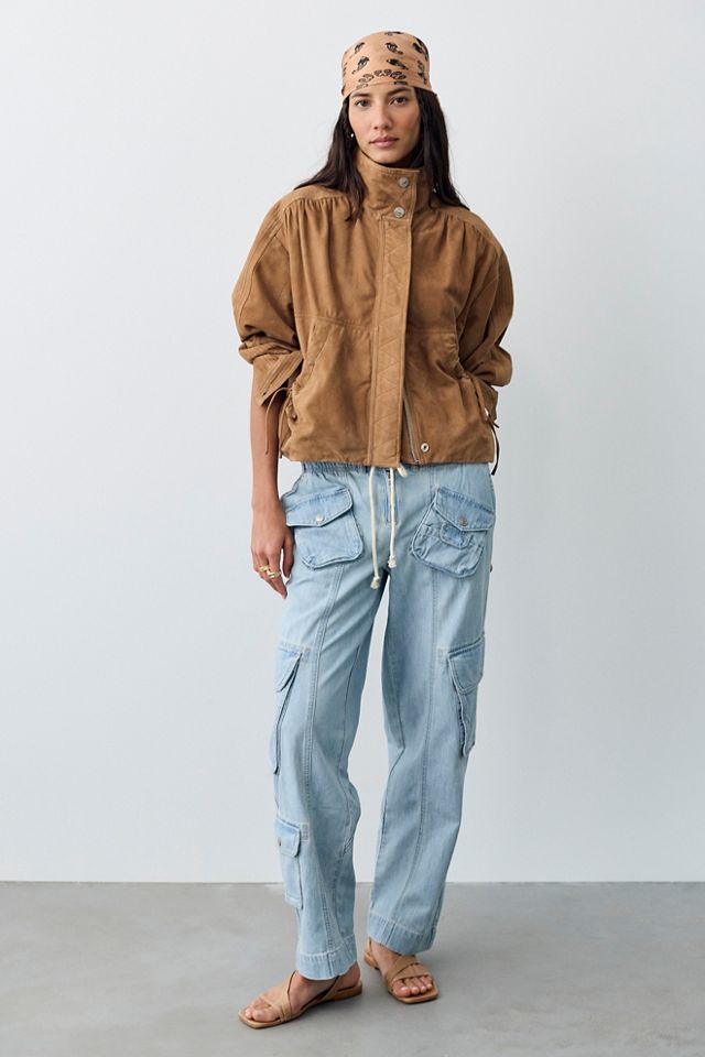 Pantalon Cargo en Denim à Enfiler Tahiti We The Free #1