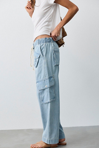 We The Free Tahiti Denim Pull-On Cargo Pants