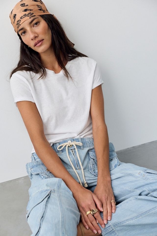 Pantalon Cargo en Denim à Enfiler Tahiti We The Free #3