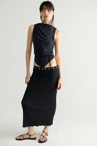 Lisa Says Gah! Sammy Skirt at Free People in Caviar, Size: Medium