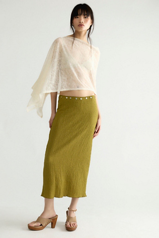 Lisa Says Gah! Sammy Skirt at Free People in Olive, Size: Small
