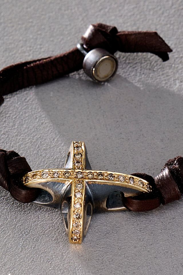 Bracelet Croix & Cuir Patricia Arango #1