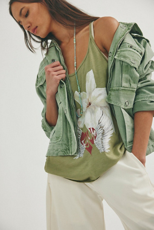 FP X Juliet Johnstone Shoreside Tank Top by Free People in Green, Size: S
